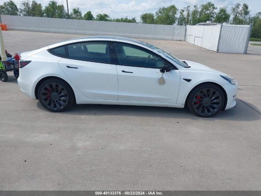 2021 Tesla Model 3 Performance Dual Motor All-Wheel Drive VIN: 5YJ3E1ECXMF005740 Lot: 40133376