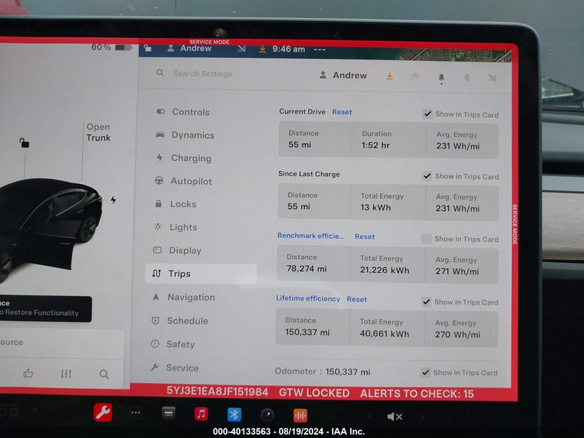 2018 Tesla Model 3 Long Range/Mid Range VIN: 5YJ3E1EA8JF151984 Lot: 40133563