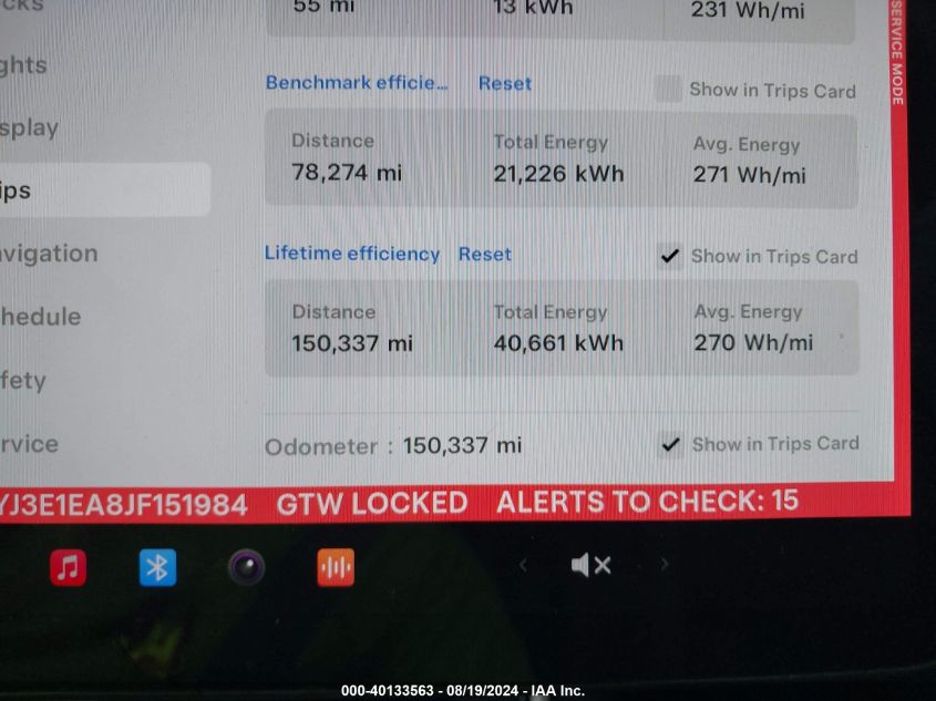 2018 Tesla Model 3 Long Range/Mid Range VIN: 5YJ3E1EA8JF151984 Lot: 40133563