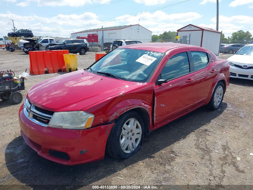 2012 Dodge Avenger Se VIN: 1C3CDZAG6CN327709 Lot: 40133890