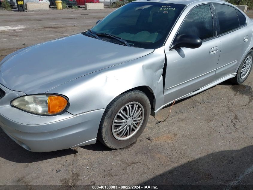 2004 Pontiac Grand Am Se VIN: 1G2NE52F44M626837 Lot: 40133983