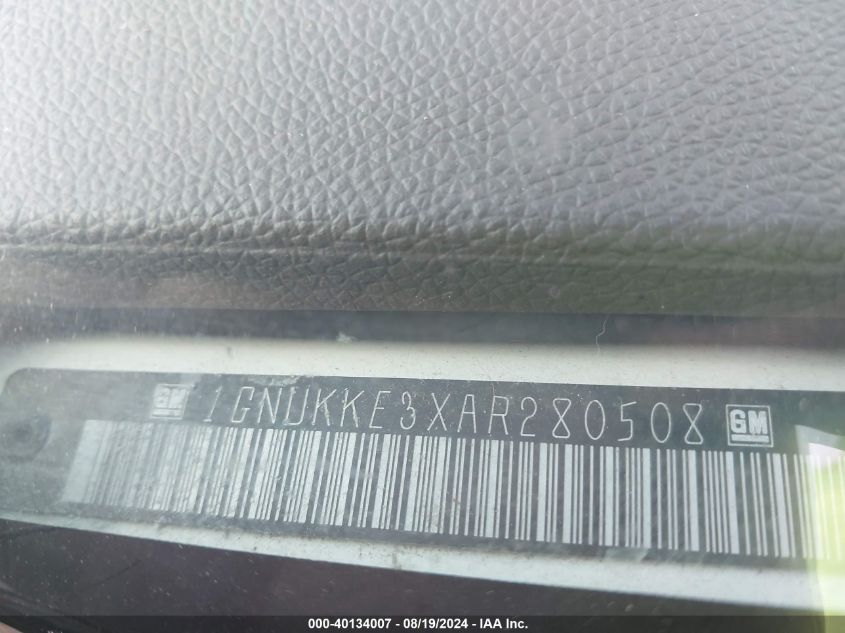 2010 Chevrolet Suburban 1500 Ltz VIN: 1GNUKKE3XAR280508 Lot: 40134007