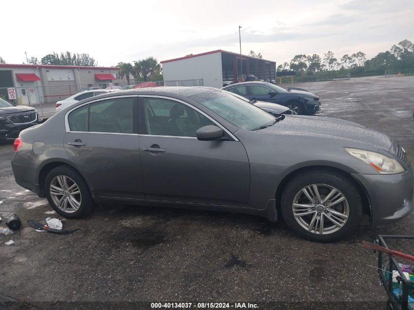 2012 Infiniti G25X VIN: JN1DV6AR3CM862471 Lot: 40134037