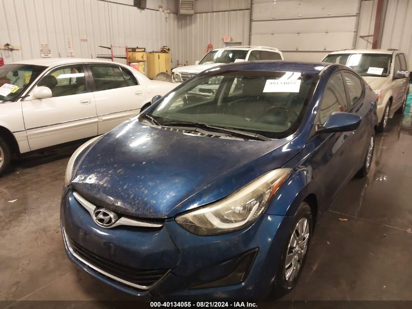 2016 Hyundai Elantra Se VIN: 5NPDH4AE6GH747370 Lot: 40134055