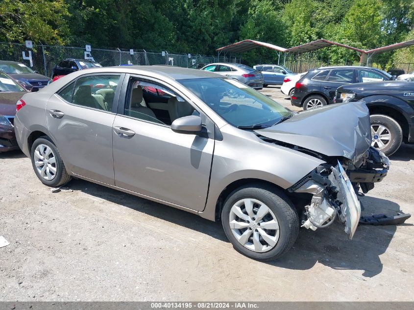 2016 Toyota Corolla L/Le/Le Pls/Prm/S/S Pls VIN: 2T1BURHEXGC620310 Lot: 40134195