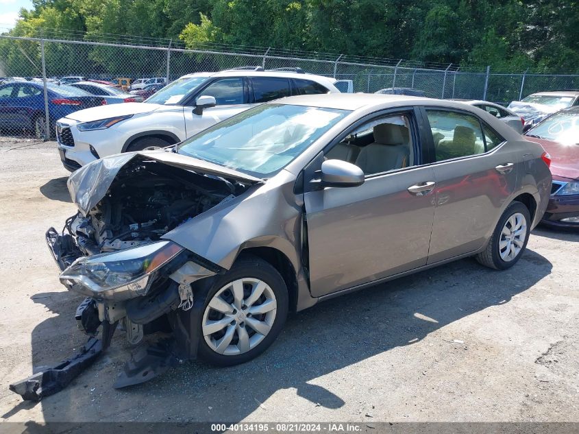 2016 Toyota Corolla L/Le/Le Pls/Prm/S/S Pls VIN: 2T1BURHEXGC620310 Lot: 40134195