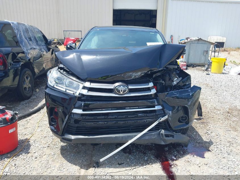 2019 Toyota Highlander Le VIN: 5TDZZRFH4KS359592 Lot: 40134262