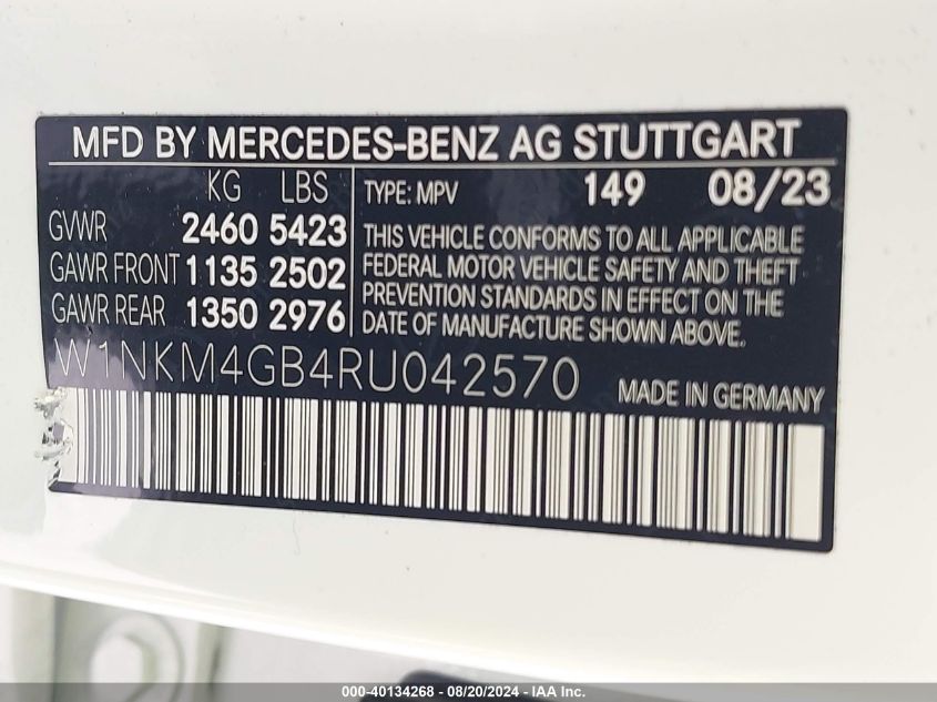 W1NKM4GB4RU042570 2024 Mercedes-Benz Glc 300 Suv