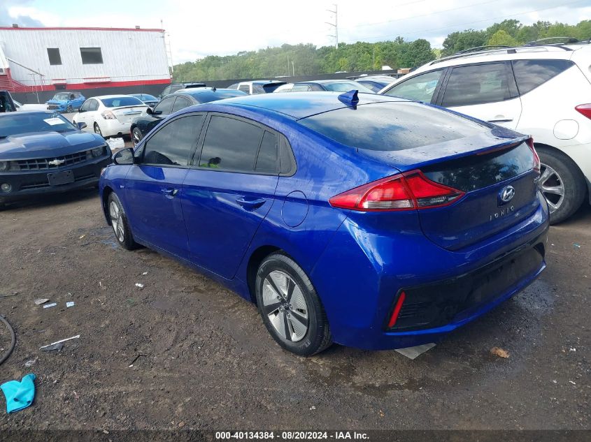 2019 Hyundai Ioniq Hybrid Blue VIN: KMHC65LC3KU180239 Lot: 40134384