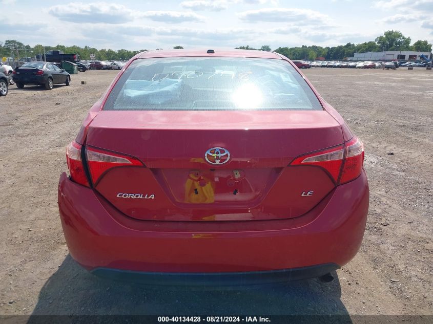 2018 Toyota Corolla Le VIN: 2T1BURHE8JC090748 Lot: 40134428