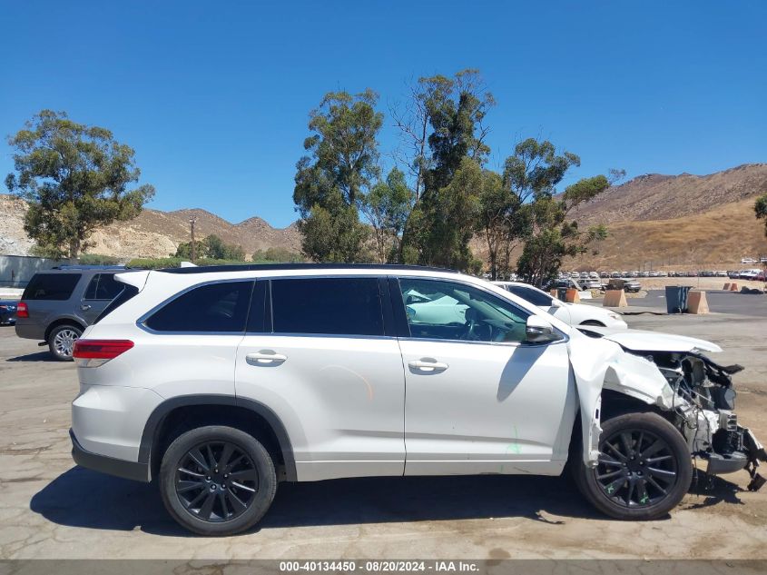 2018 Toyota Highlander Se VIN: 5TDKZRFH4JS544354 Lot: 40134450