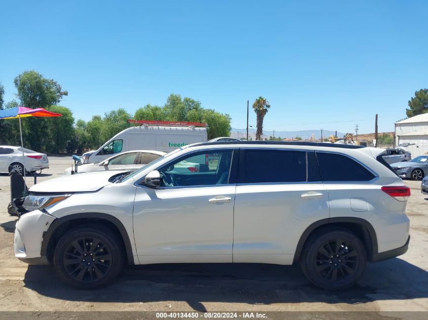 2018 Toyota Highlander Se VIN: 5TDKZRFH4JS544354 Lot: 40134450