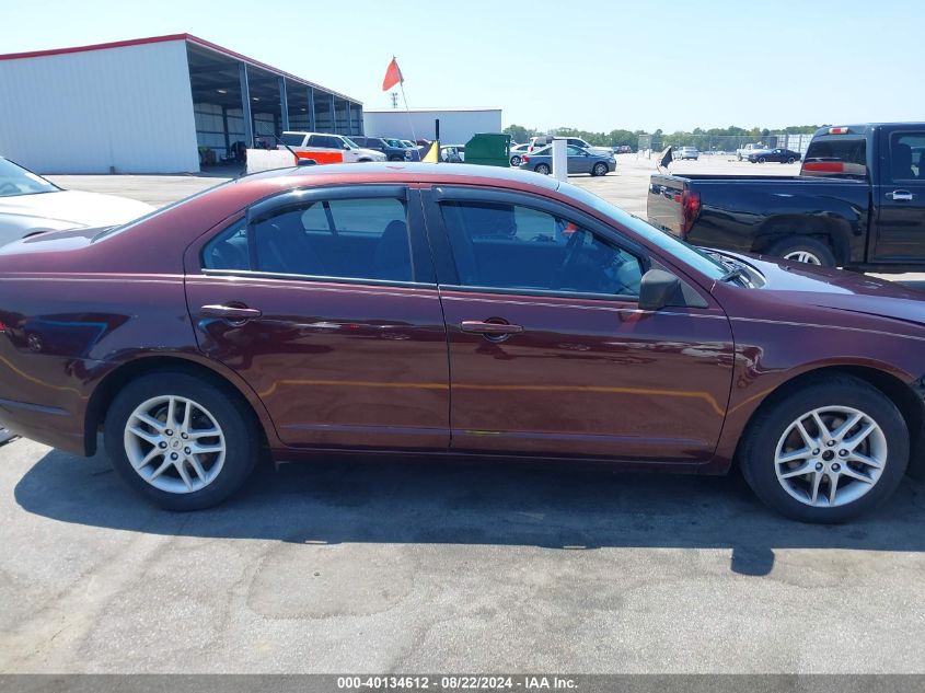 2012 Ford Fusion S VIN: 3FAHP0GA6CR141923 Lot: 40134612