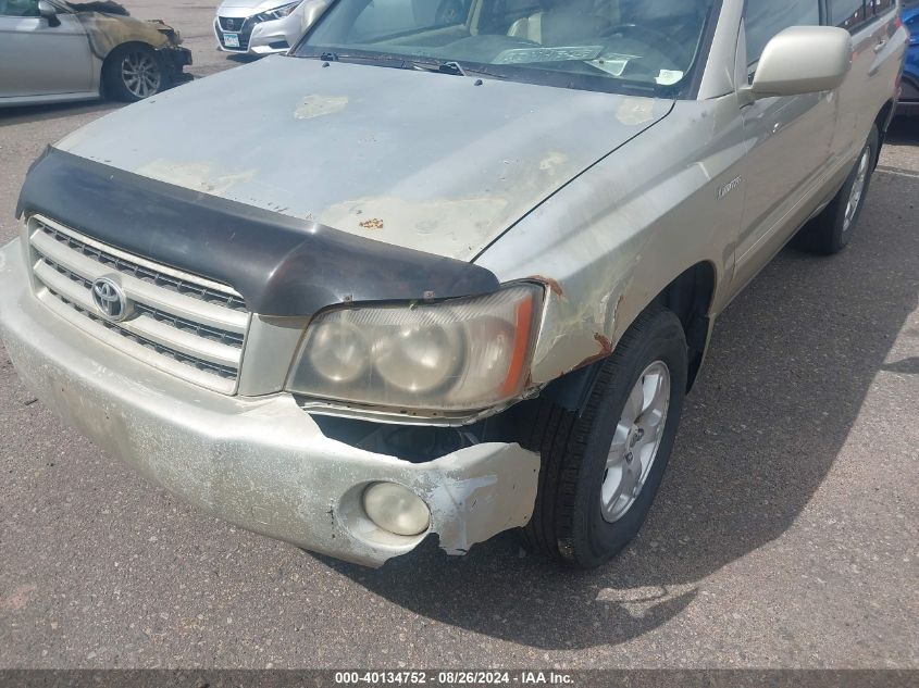 2001 Toyota Highlander V6 VIN: JTEHF21A010035297 Lot: 40134752