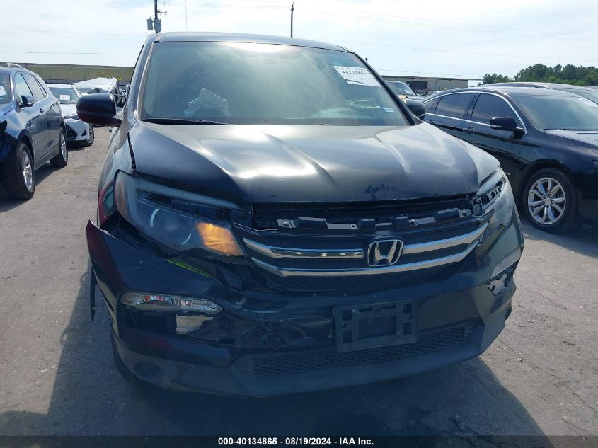 2017 Honda Pilot Lx VIN: 5FNYF5H19HB017419 Lot: 40134865