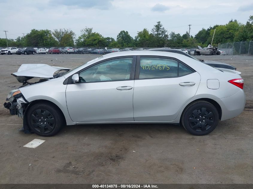 2015 Toyota Corolla S VIN: 2T1BURHEXFC437696 Lot: 40134875