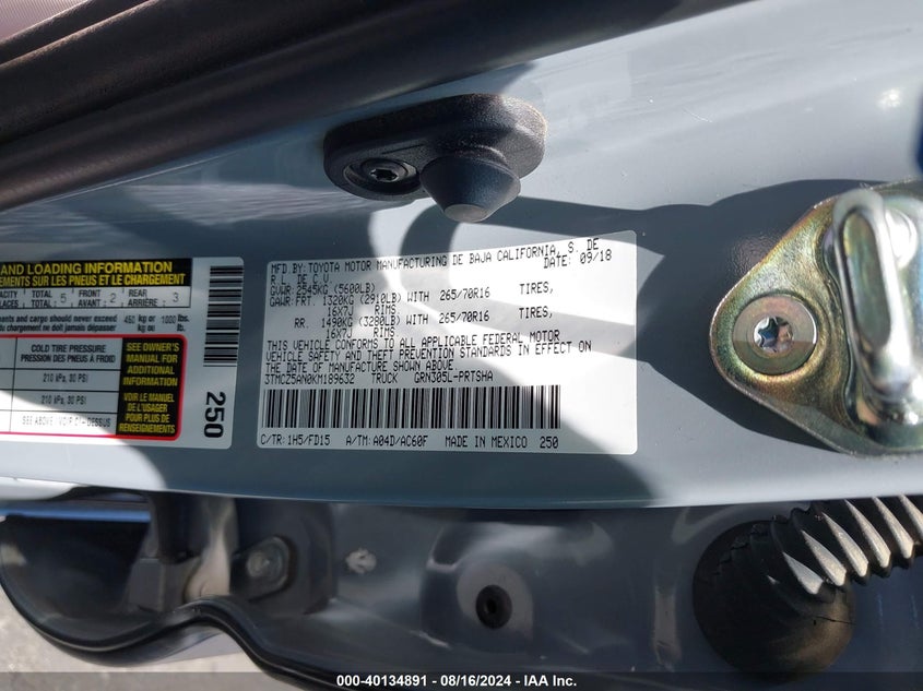 2019 TOYOTA TACOMA TRD OFF ROAD - 3TMCZ5AN0KM189632