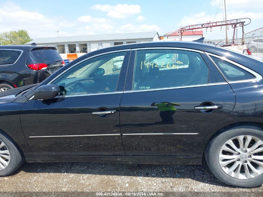 2011 Hyundai Azera Gls VIN: KMHFC4DD5BA535436 Lot: 40134934