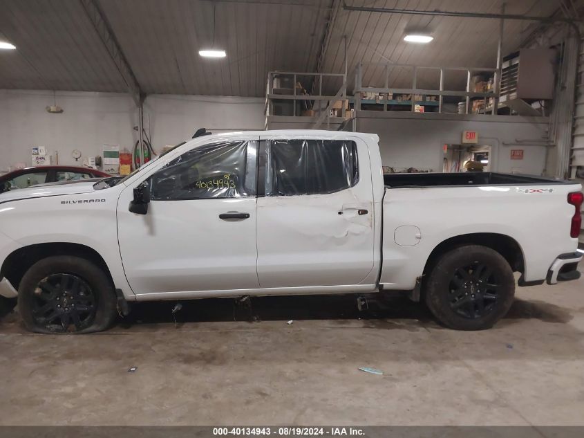 2022 CHEVROLET SILVERADO 1500 4WD  SHORT BED CUSTOM - 1GCPDBEK3NZ602287