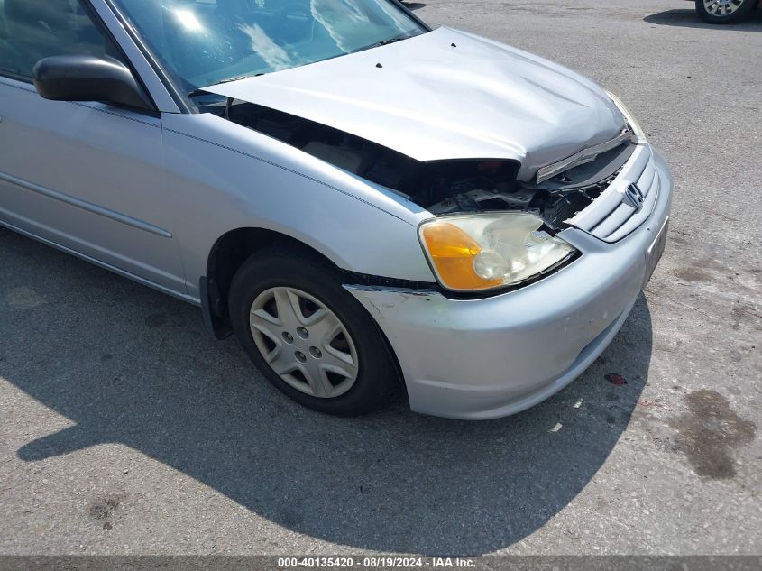 2003 Honda Civic Lx VIN: 1HGES16613L019274 Lot: 40135420