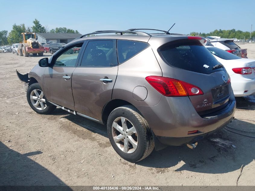 2009 Nissan Murano S VIN: JN8AZ18W79W118229 Lot: 40135436