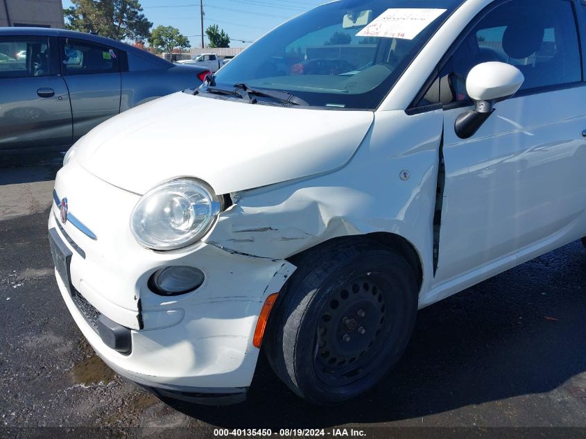 2013 Fiat 500 Pop VIN: 3C3CFFAR9DT752143 Lot: 40135450