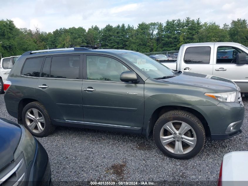 2013 Toyota Highlander Limited V6 VIN: 5TDDK3EH0DS184192 Lot: 40135539