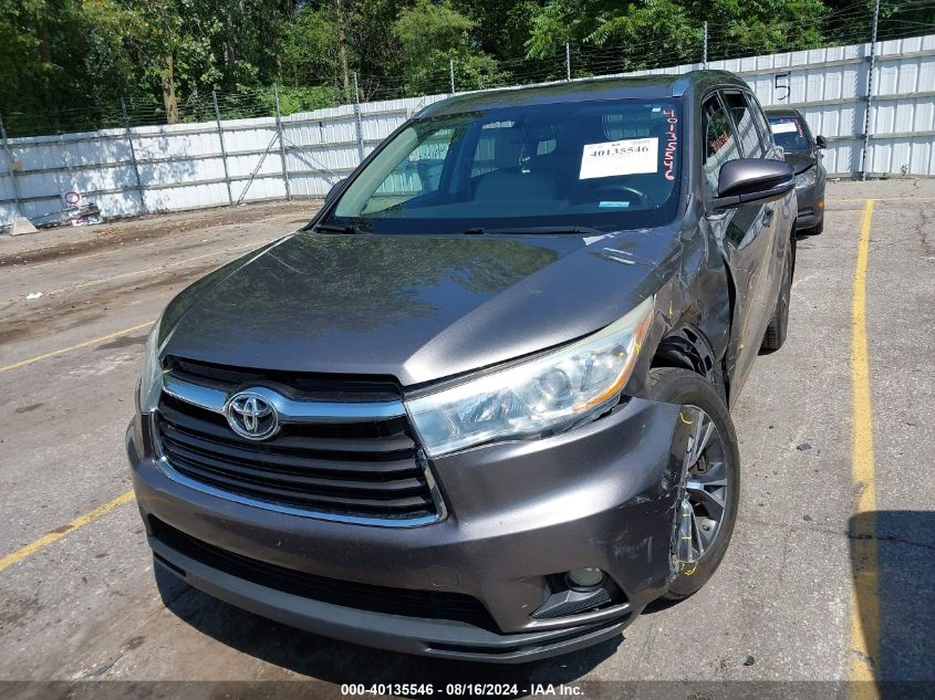 2016 Toyota Highlander Xle V6 VIN: 5TDJKRFH4GS506843 Lot: 40135546