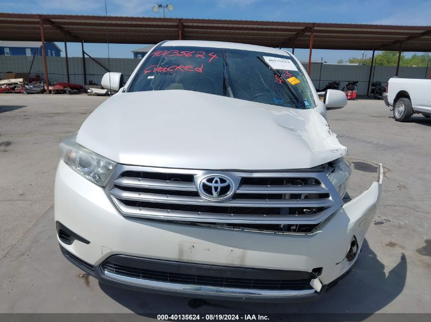 2012 Toyota Highlander Base V6/Se V6 VIN: 5TDZK3EH4CS074153 Lot: 40135624