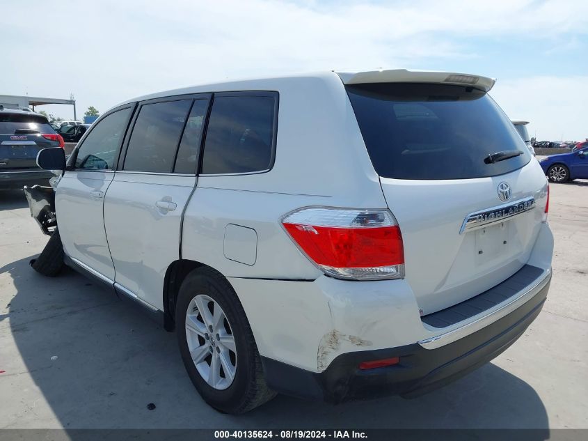 2012 Toyota Highlander Base V6/Se V6 VIN: 5TDZK3EH4CS074153 Lot: 40135624