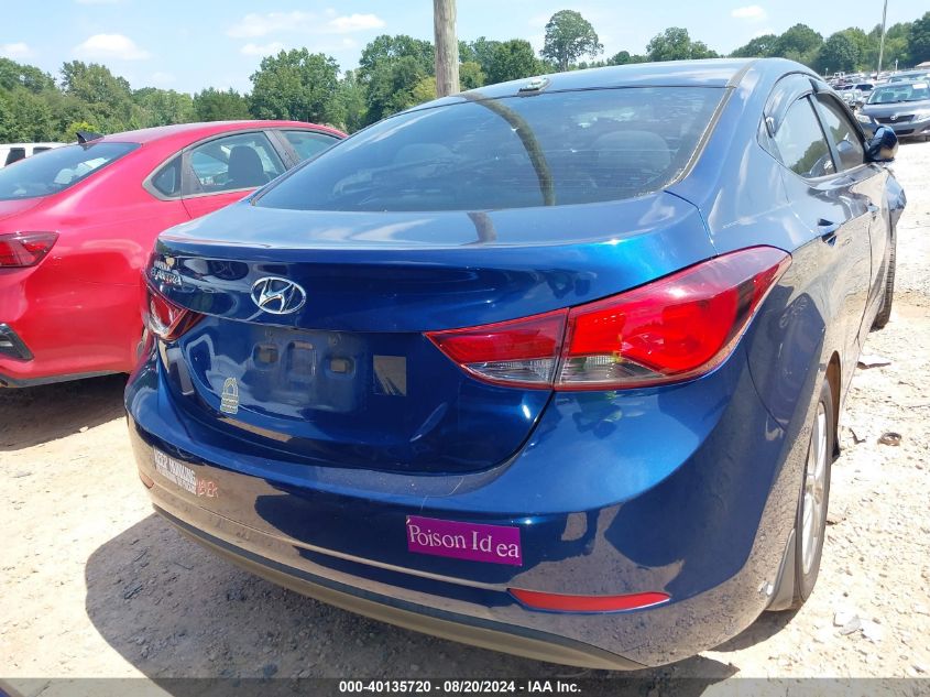 2016 Hyundai Elantra Se/Sport/Limited VIN: 5NPDH4AE4GH716392 Lot: 40135720