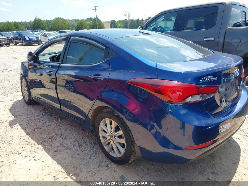 2016 Hyundai Elantra Se/Sport/Limited VIN: 5NPDH4AE4GH716392 Lot: 40135720