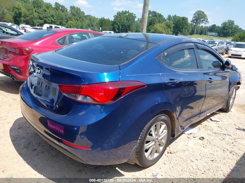 2016 Hyundai Elantra Se/Sport/Limited VIN: 5NPDH4AE4GH716392 Lot: 40135720