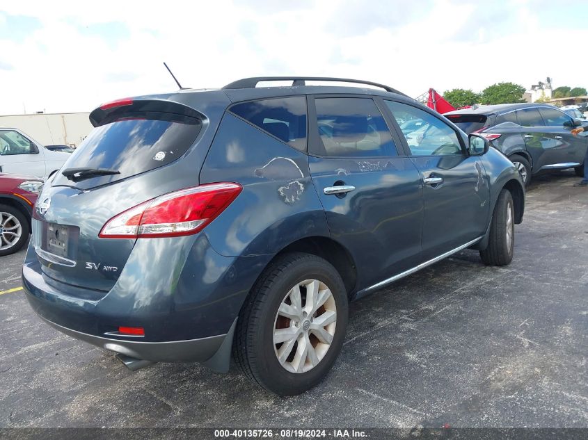 2011 Nissan Murano Sv VIN: JN8AZ1MW3BW157461 Lot: 40135726