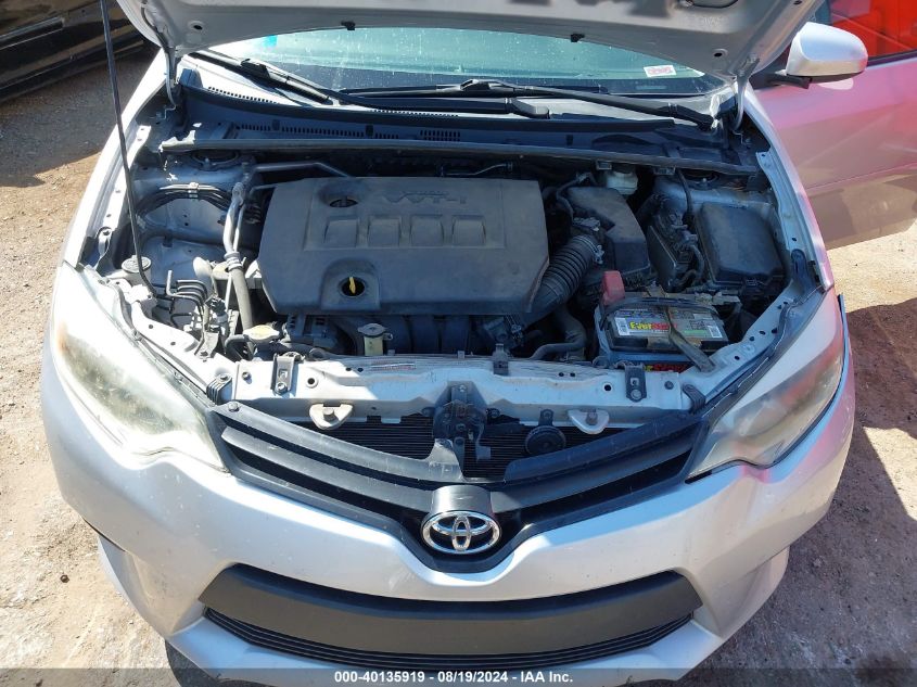 2014 Toyota Corolla Le Plus VIN: 5YFBURHEXEP124372 Lot: 40135919