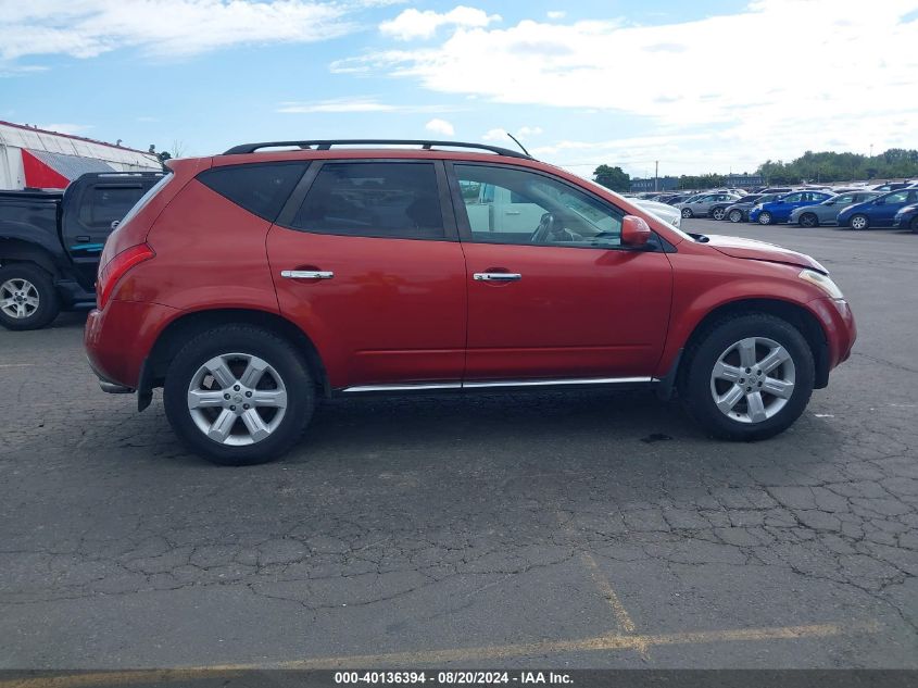 2006 Nissan Murano Sl VIN: JN8AZ08W96W507878 Lot: 40136394