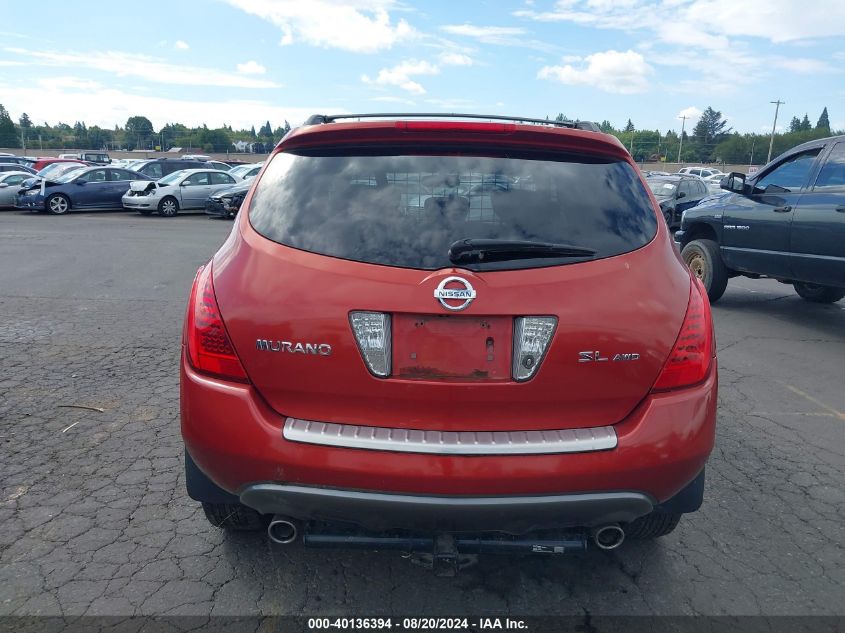 JN8AZ08W96W507878 2006 Nissan Murano Sl