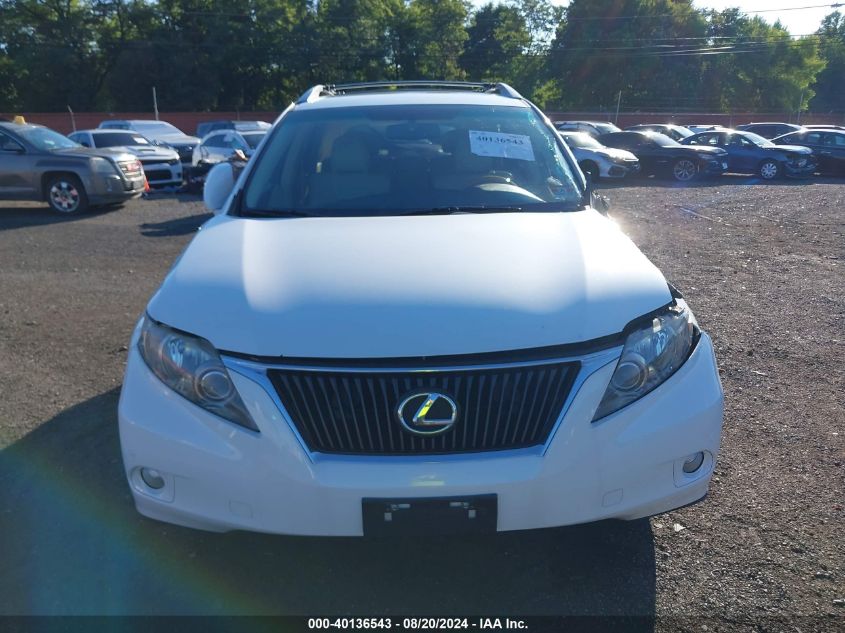 2012 Lexus Rx 350 VIN: 2T2BK1BA7CC122956 Lot: 40136543