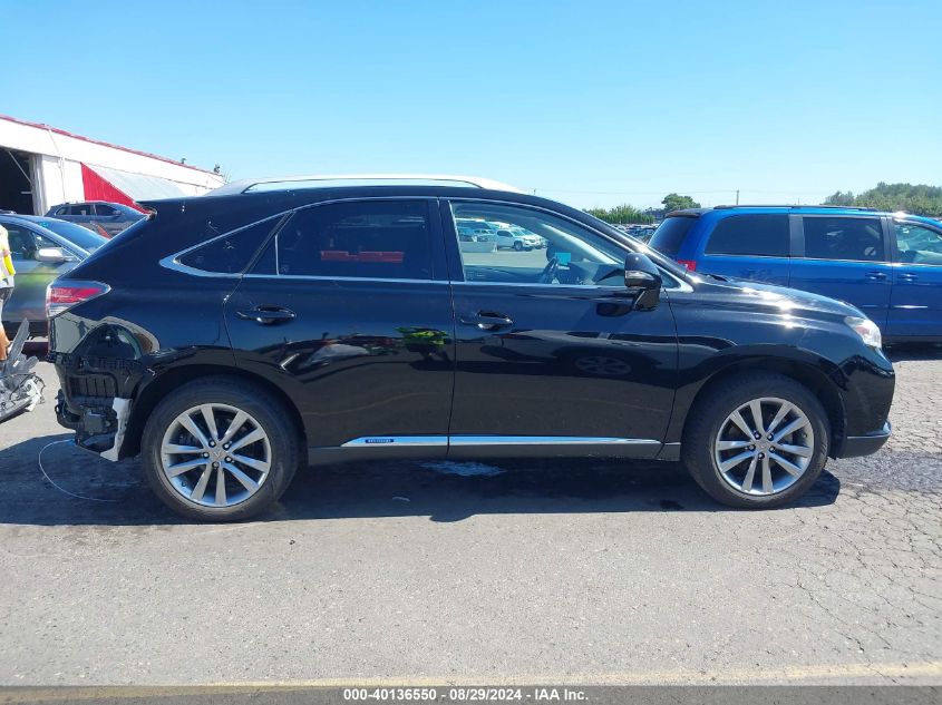 2013 Lexus Rx 450H VIN: JTJBC1BA4D2449992 Lot: 40136550