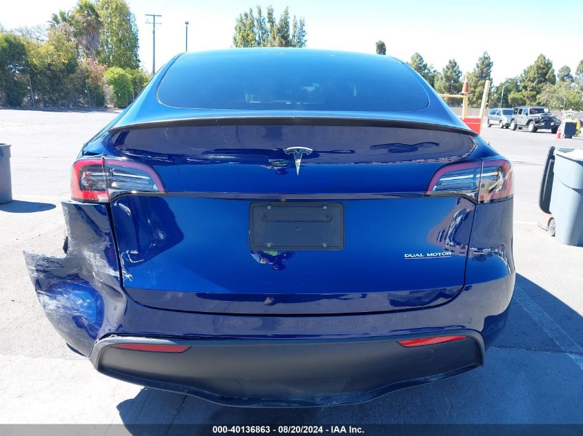 2022 Tesla Model Y Performance Dual Motor All-Wheel Drive VIN: 7SAYGDEF9NF553504 Lot: 40136863