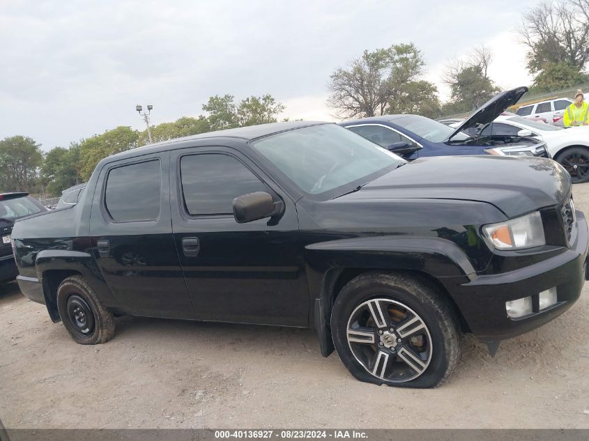 2013 Honda Ridgeline Sport VIN: 5FPYK1F76DB001756 Lot: 40136927