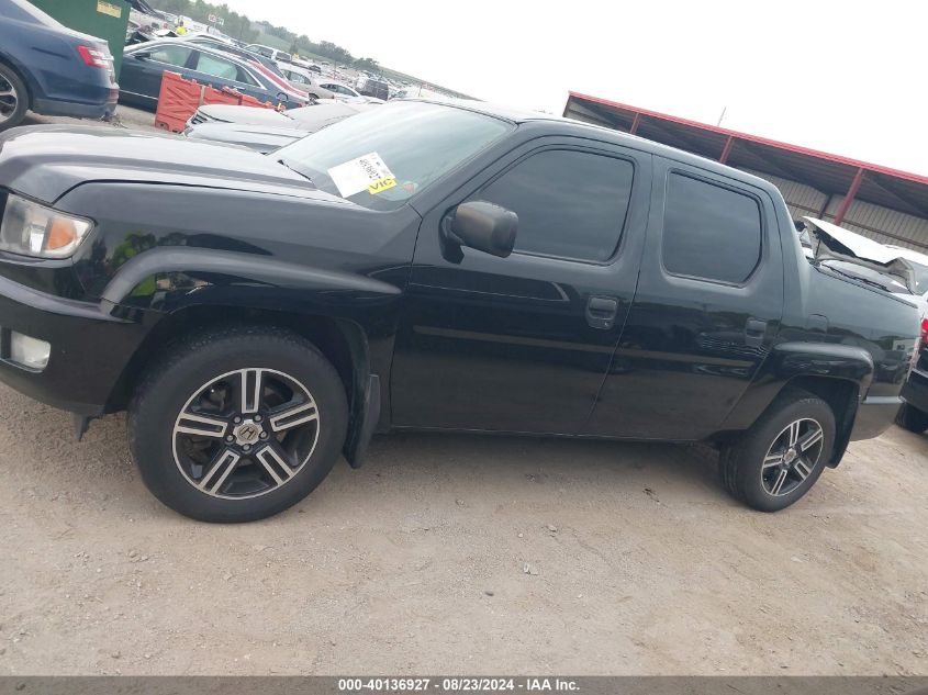 2013 Honda Ridgeline Sport VIN: 5FPYK1F76DB001756 Lot: 40136927