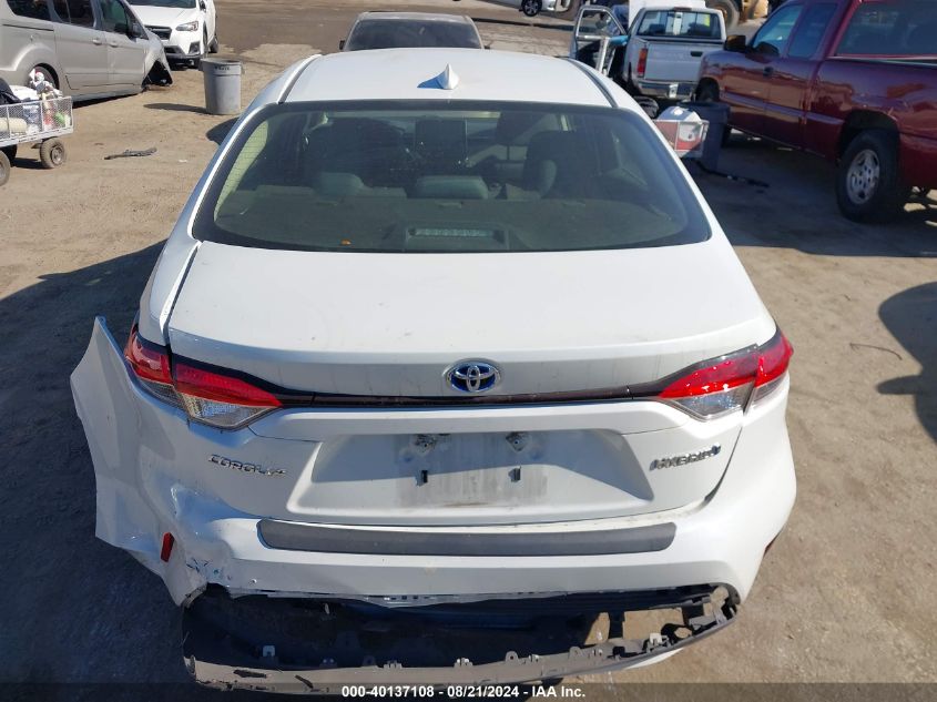 2020 Toyota Corolla Hybrid Le VIN: JTDEBRBE8LJ019312 Lot: 40137108