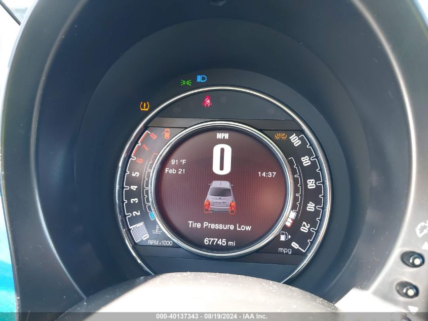 2016 Fiat 500 Easy VIN: 3C3CFFKR8GT136436 Lot: 40137343