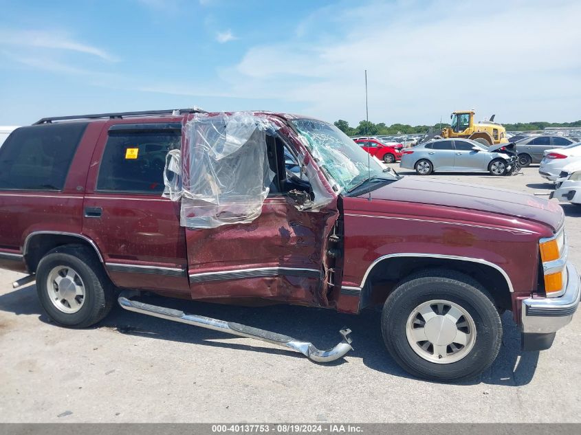 1998 Chevrolet Tahoe Ls VIN: 1GNEC13R0WJ378147 Lot: 40137753