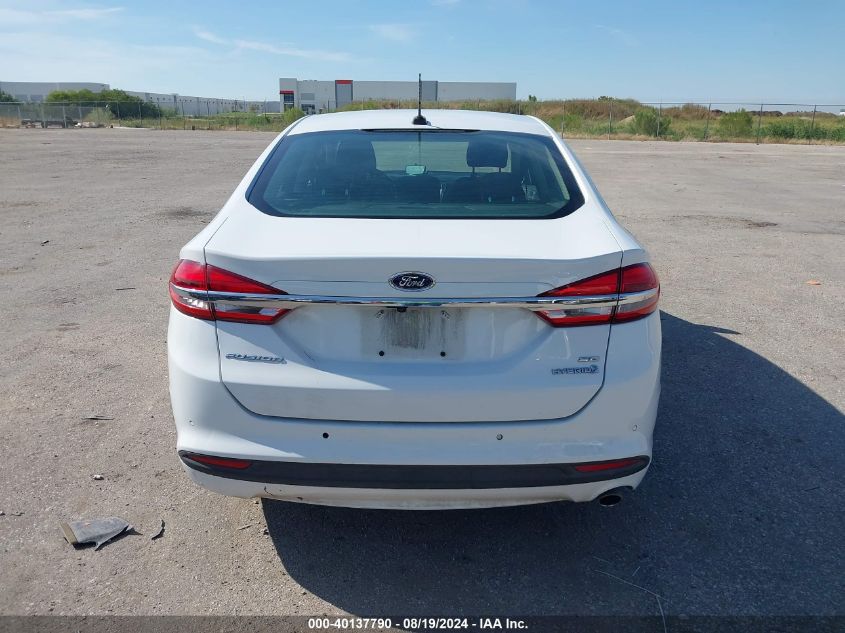 2018 Ford Fusion Se Hybrid VIN: 3FA6P0LU6JR119456 Lot: 40137790