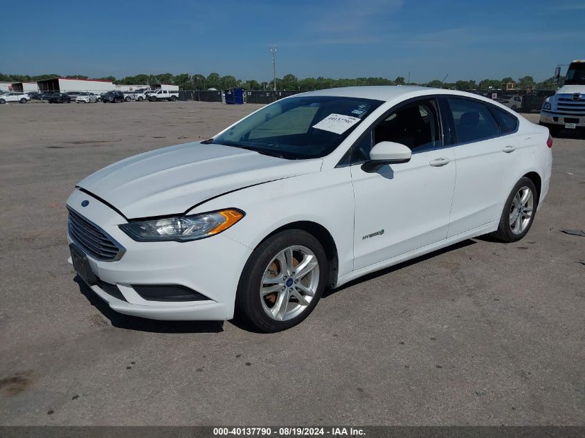 2018 Ford Fusion Se Hybrid VIN: 3FA6P0LU6JR119456 Lot: 40137790