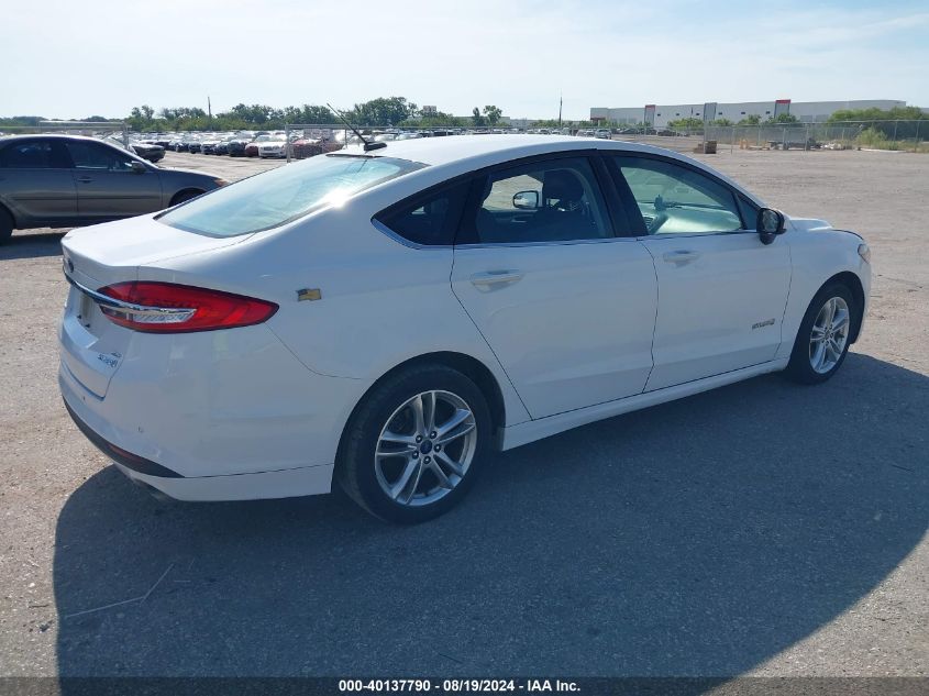 2018 FORD FUSION SE HYBRID - 3FA6P0LU6JR119456