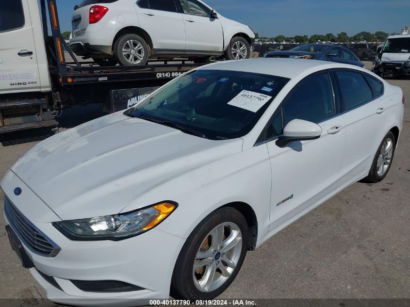 2018 Ford Fusion Se Hybrid VIN: 3FA6P0LU6JR119456 Lot: 40137790