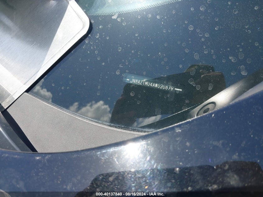 2010 Nissan Murano S VIN: JN8AZ1MU4AW020879 Lot: 40137840